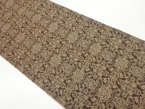 二代目秀紀作　葡萄唐草紋織出し全通袋帯